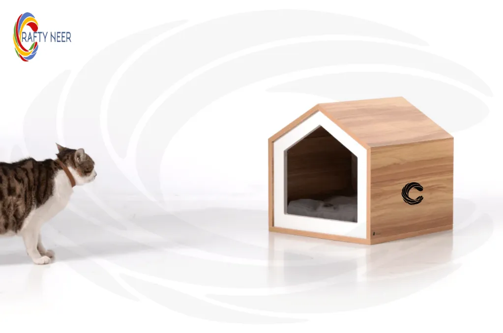 Cat House Modern Nightstand Pet House Cat bed Cat Crate Wood Cat Hoouse Peet House CAT305f.webp