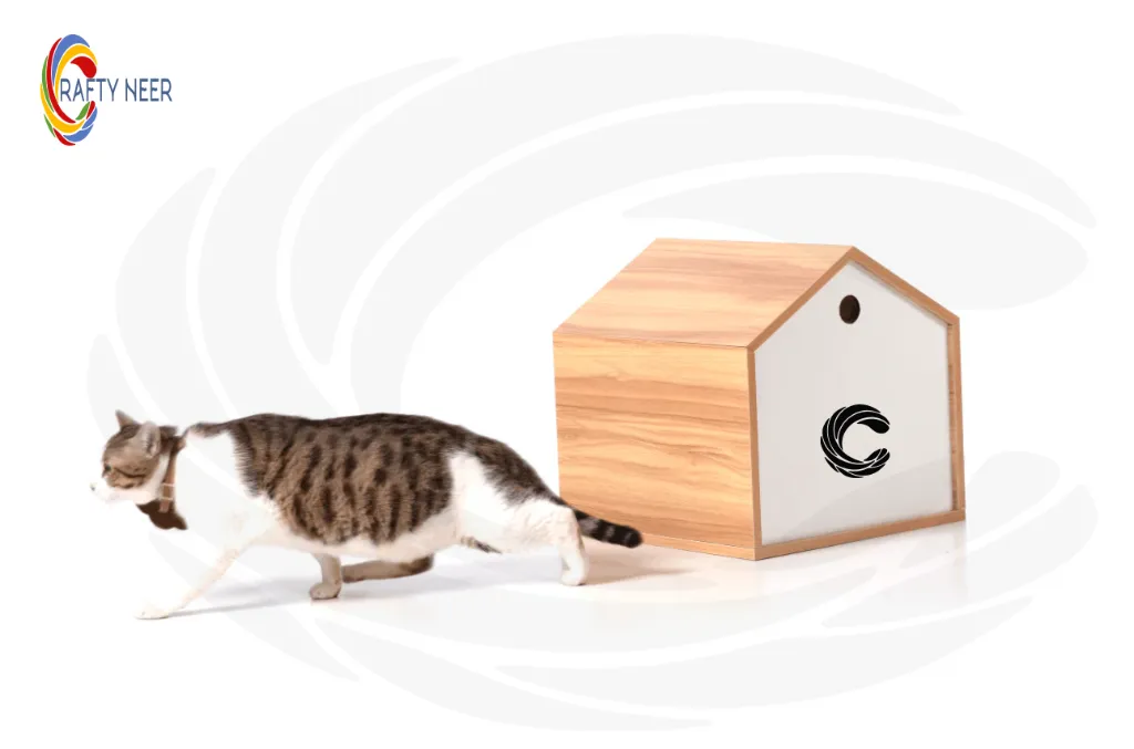 Cat House Modern Nightstand Pet House Cat bed Cat Crate Wood Cat Hoouse Peet House CAT305e.webp