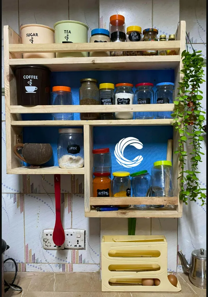 Kitchen rack multi Functional Kitchen Rack organizer Shelve Jar Rack Storage Shelf Cabinet Stand KRO010bcb copy.webp