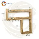 Kitchen rack multi Functional Kitchen Rack organizer Shelve Jar Rack Storage Shelf Cabinet Stand KRO012b copy.webp