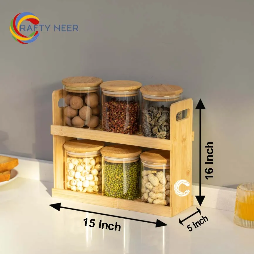 Kitchen rack multi Functional Kitchen Rack organizer Shelve Jar Rack Storage Shelf Cabinet Stand SKO036sxa copy.webp
