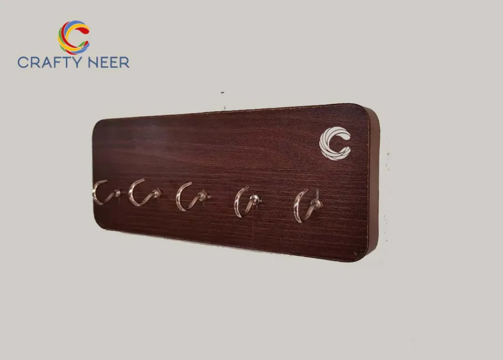 Wall Mounted Key Holder With Shelf Hanging key holder key storage key hooks wall key holder key rack with shelf Keyring 2003c copy.webp