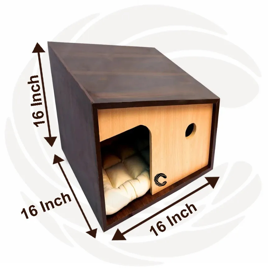 Cat House Modern Nightstand Pet House Cat bed Cat Crate Wood Cat Hoouse Peet House CAT303d.webp