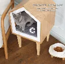 Cat House Modern Nightstand Pet House Cat bed Cat Crate Wood Cat Hoouse Peet House CAT304g.webp