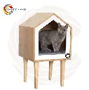 Cat House Modern Nightstand Pet House Cat bed Cat Crate Wood Cat Hoouse Peet House CAT304b.webp