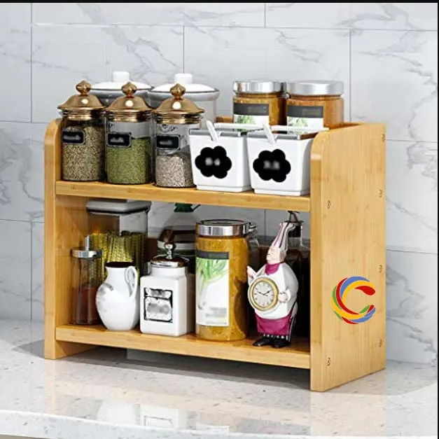 Kitchen storage rack multi Functional Kitchen Rack organizer Shelve Jar Rack Storage Shelf Cabinet Stand Model : KRO024 (Albino Oak)