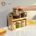 Kitchen storage rack multi Functional Kitchen Rack organizer Shelve Jar Rack Storage Shelf Cabinet Stand Model : KRO036