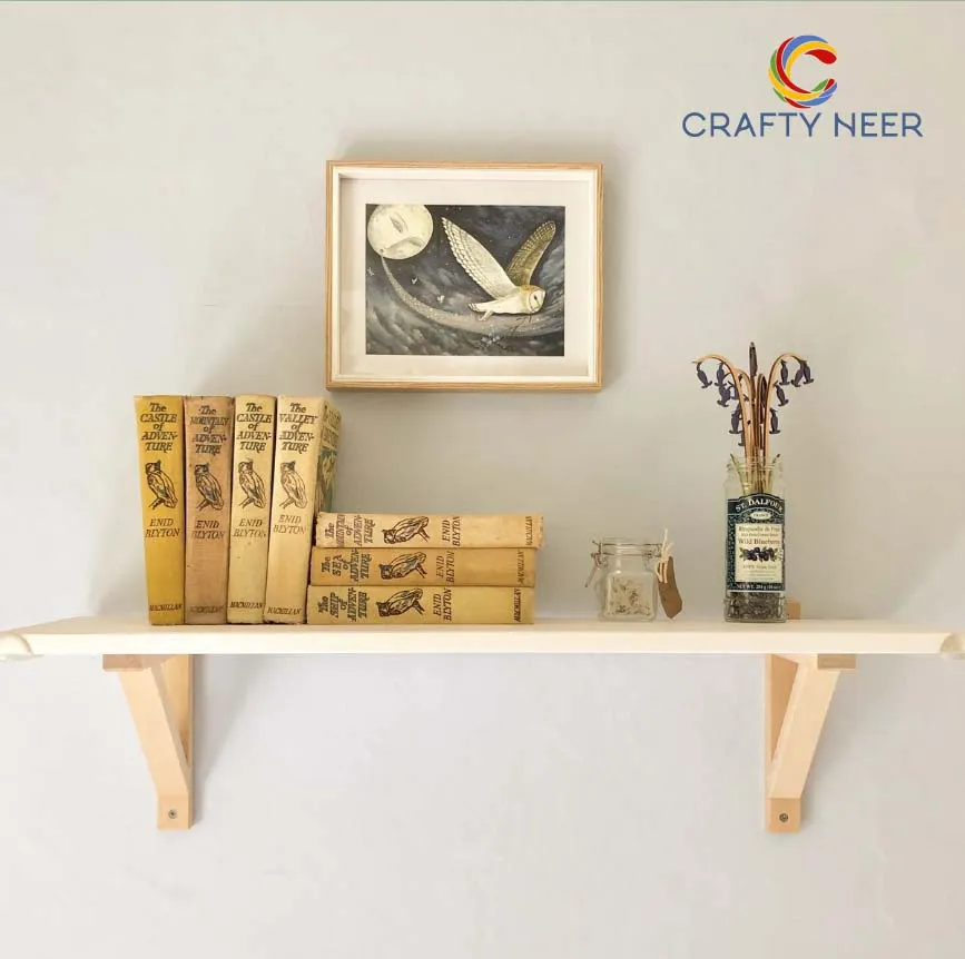 Modern Floating Book Shelf Multi-Purpose Wall Shelf Decorative  Floating Book Shelf Model : WL 1001 (Albino Oak)