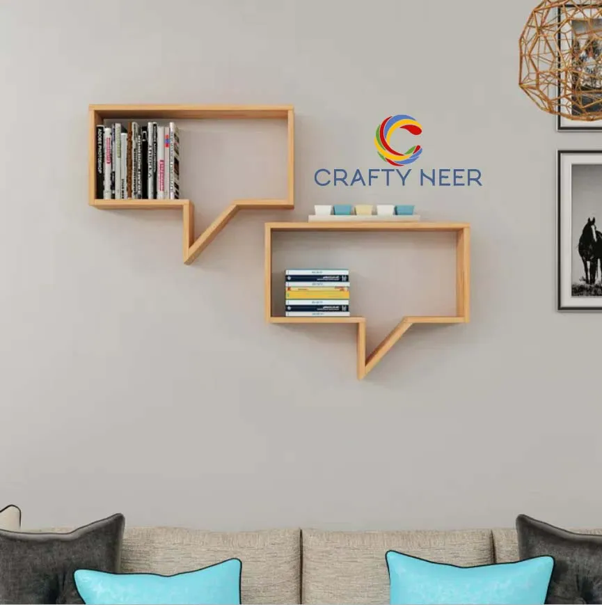 Modern Floating Book Shelf Multi-Purpose Wall Shelf Decorative  Floating Book Shelf Model : WL1009 (Albino Oak)