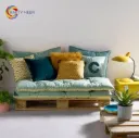Sofa Creative, Modern, Rustic, Simple, Stylish & Naturally Crafted Beautiful Pallet Sofa Model: PLSF 901
