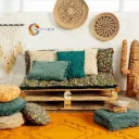 Sofa Creative, Modern, Rustic, Simple, Stylish & Naturally Crafted Beautiful Pallet Sofa Model: PLSF 903