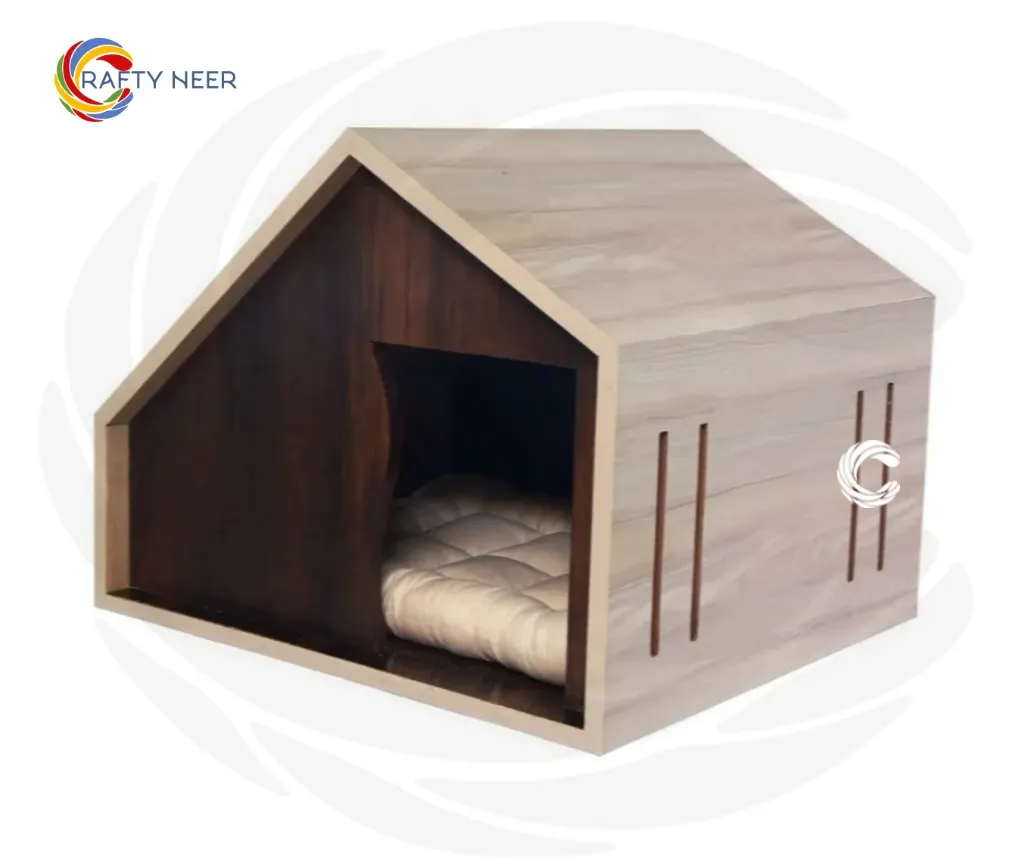 Cat House Modern Cozy Handcrafted Cat Cottage Model : Cat302 (Albino Oak)