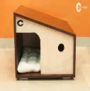Cat House Modern Cozy Handcrafted Cat Cottage Model : Cat303