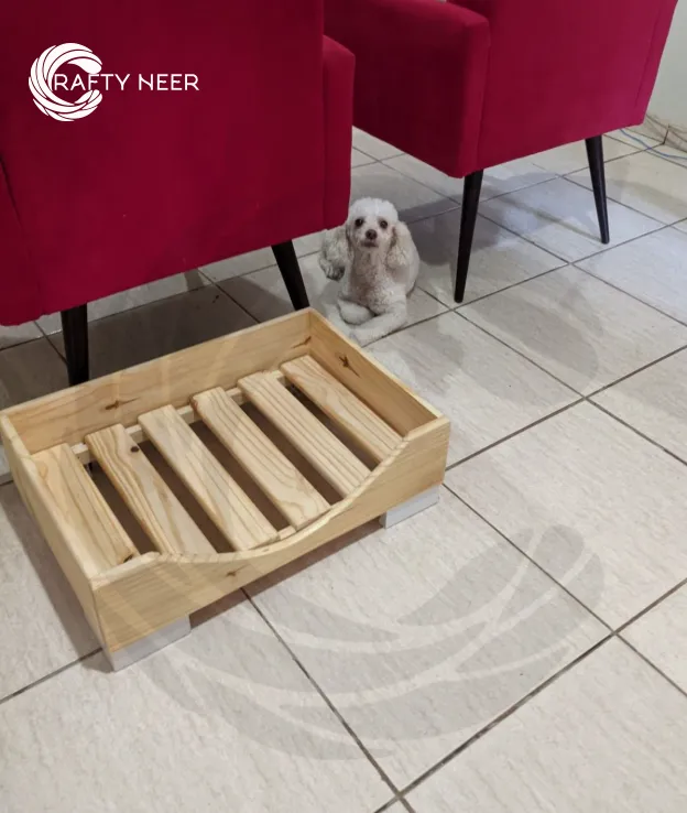 Cat House Wooden Modern Cozy Handcrafted Cat Cottage Model: Cat311 (Albino Oak)