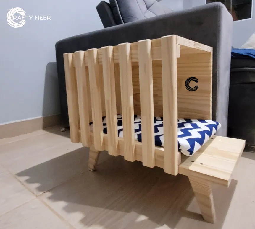 Cat House Wooden Modern Cozy Handcrafted Cat Cottage Model: Cat323