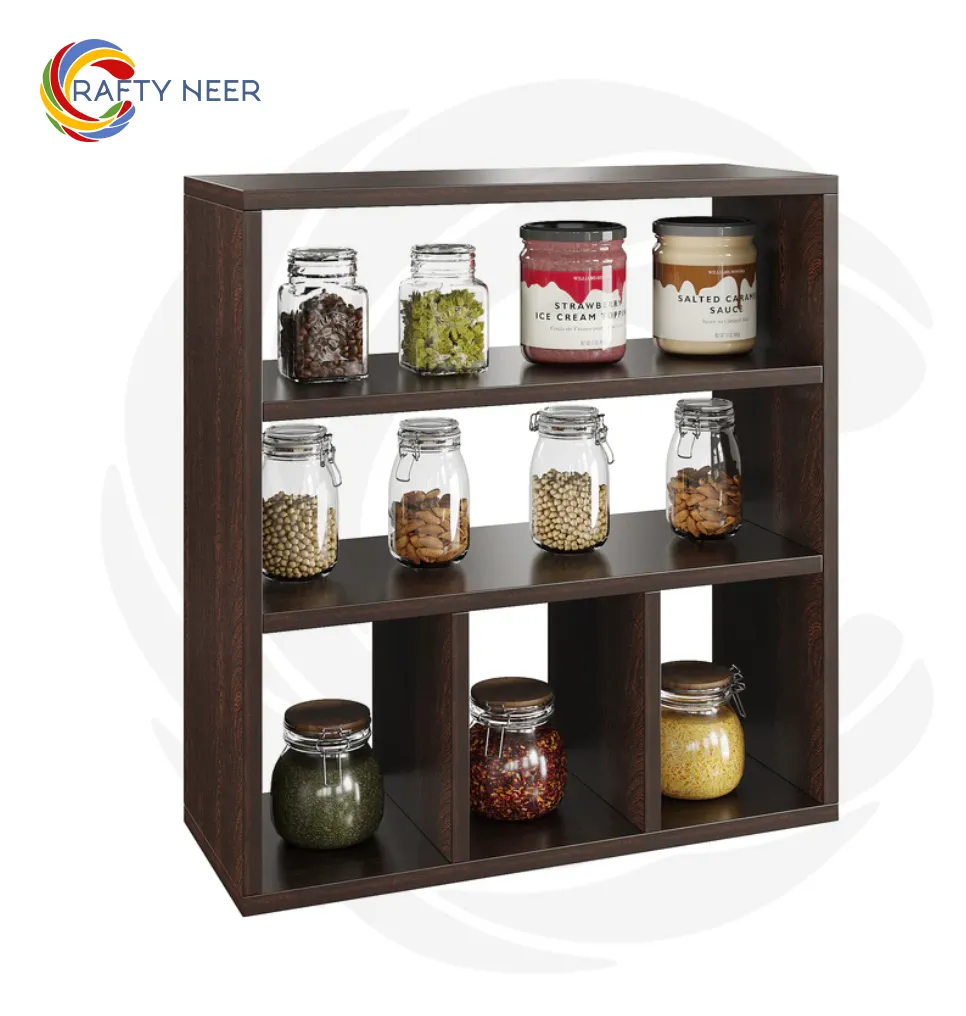 Kitchen storage rack multi Functional Kitchen Rack organizer Shelve Jar Rack Storage Shelf Cabinet Stand Model : KRO003 (Albino Oak)