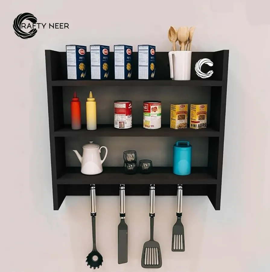 Kitchen storage rack multi Functional Kitchen Rack organizer Shelve Jar Rack Storage Shelf Cabinet Stand Model : KRO007 (Albino Oak)